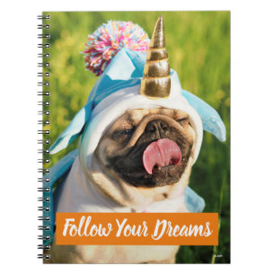 Carnet Unicorn pug