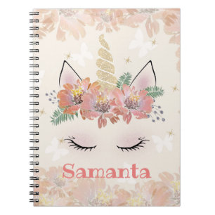 Carnet Unicorn, Unicorn Face, personalized