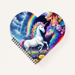 Carnet Unicorne arc-en-ciel une