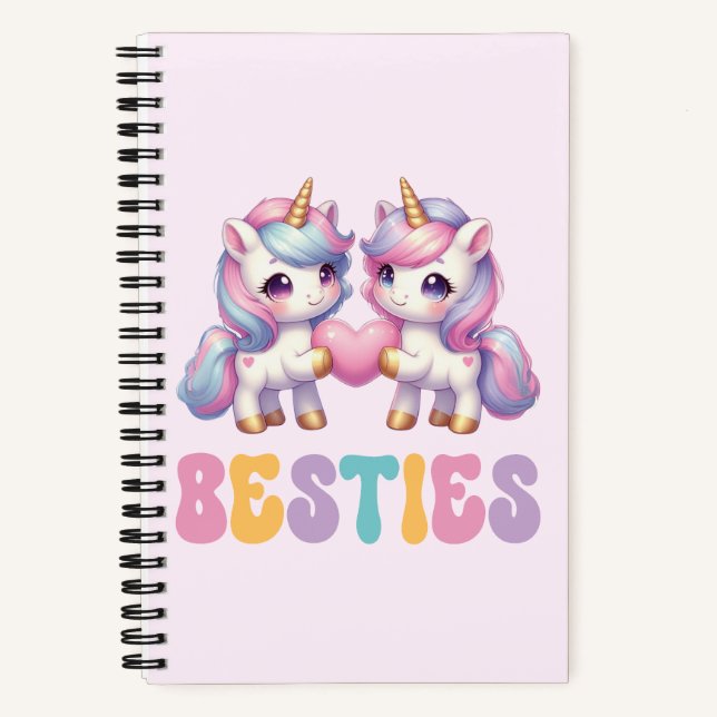 Carnet Unicorne Besties Meilleurs Amis Pour Toujours (Recto)