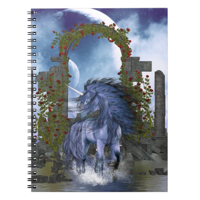 Carnet Unicorne bleue 2 (Devant)