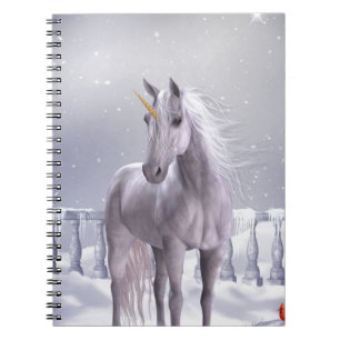 Carnet Unicorne dans la neige
