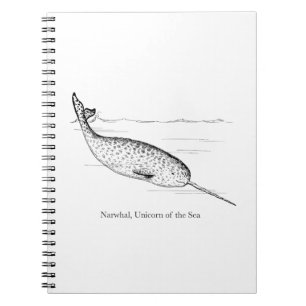 Carnet Unicorne de baleine de Narwhal de la mer