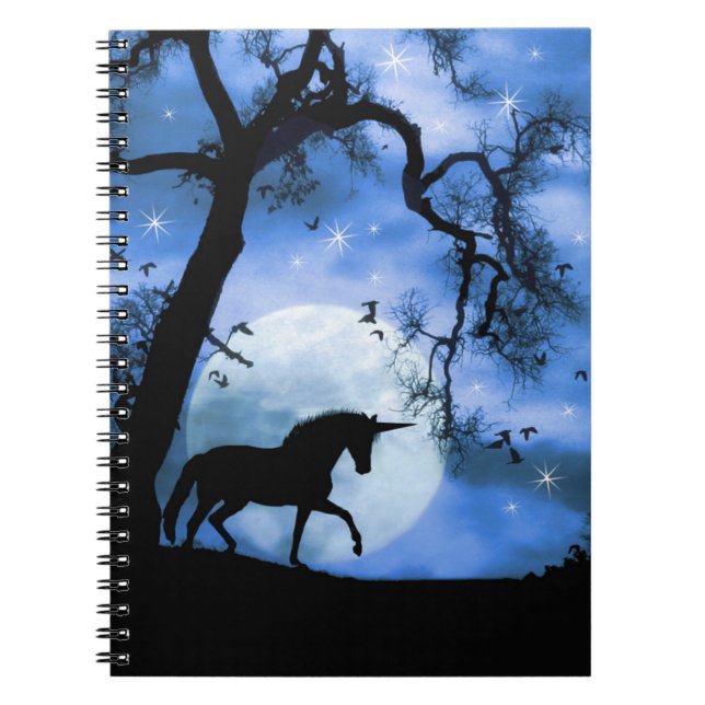 Carnet Unicorne et Lune (Devant)