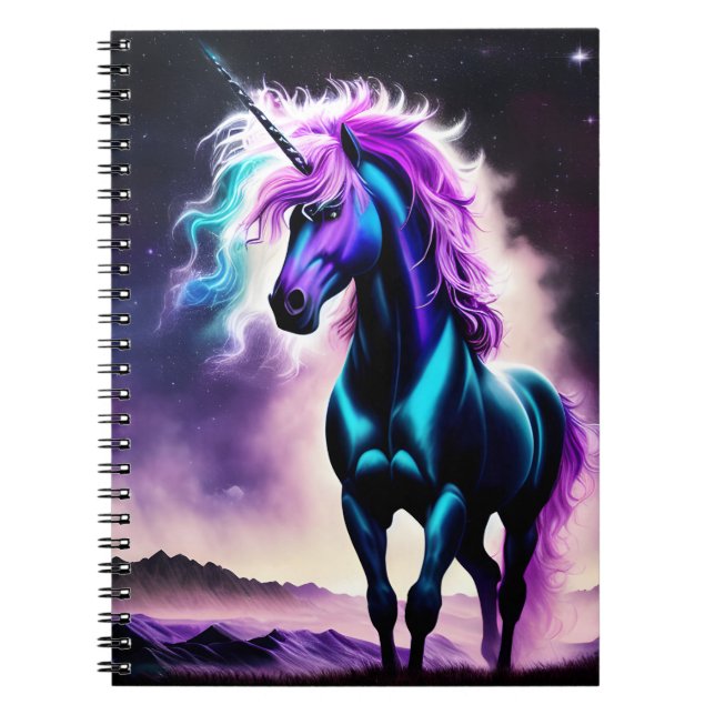 Carnet Unicorne foncée (Devant)