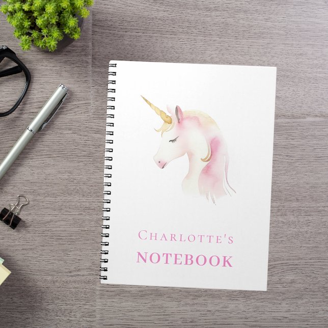 Carnet Unicorne rose blanc fille (Créateur téléchargé)