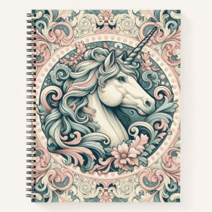 Carnet Unicornes victoriennes mystiques : Enchantées flor