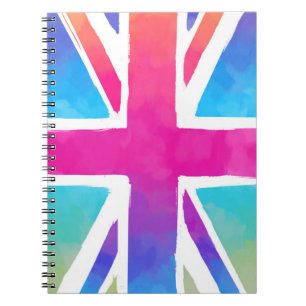 Carnet Union Jack Flag à Bright Watercolors