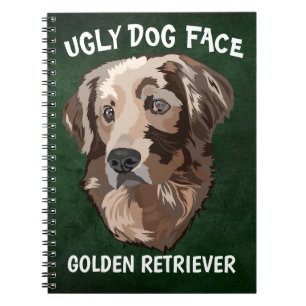 Carnet Unique Golden Retriever sale visage chien