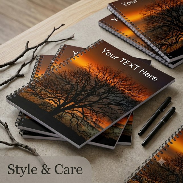 Carnet Unique Silhouette d'Arbre Coucher de Soleil (Tree Silhouette Sunset Unique Notebook)