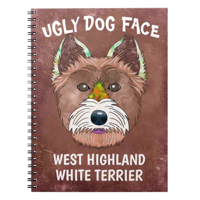 Carnet Unique West Highland Blanc Terrier laide visage ch (Devant)