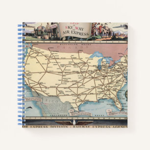 Carnet United States Map Ship the Skyway via Air Express