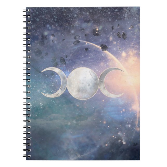 Carnet Univers Triple Lune Céleste Goddess Moonstone (Devant)