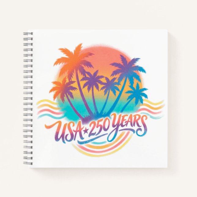 Carnet USA 250e anniversaire Palmiers  (Devant)