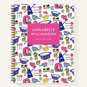 Carnet Ustensiles de cuisine Chef Gâteau Recettes de boul