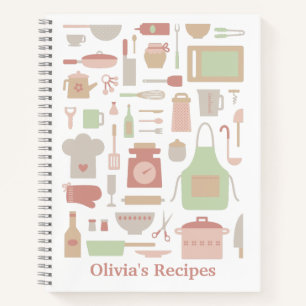 Carnet Ustensiles et outils de cuisine Motifs de recettes