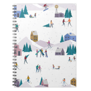 Carnet Vacances des Alpes d'hiver : les gens actifs sans