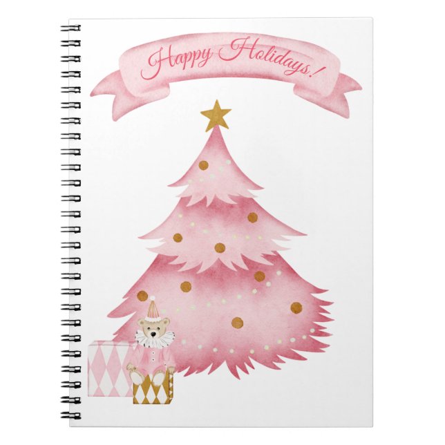 Carnet Vacances d'hiver roses enfants vacances (Devant)