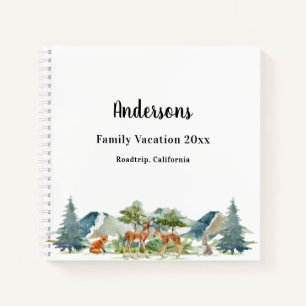 Carnet Vacances en famille bois forêt animaux cerfs