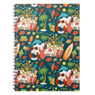 Carnet vacances fête d'été plage motif