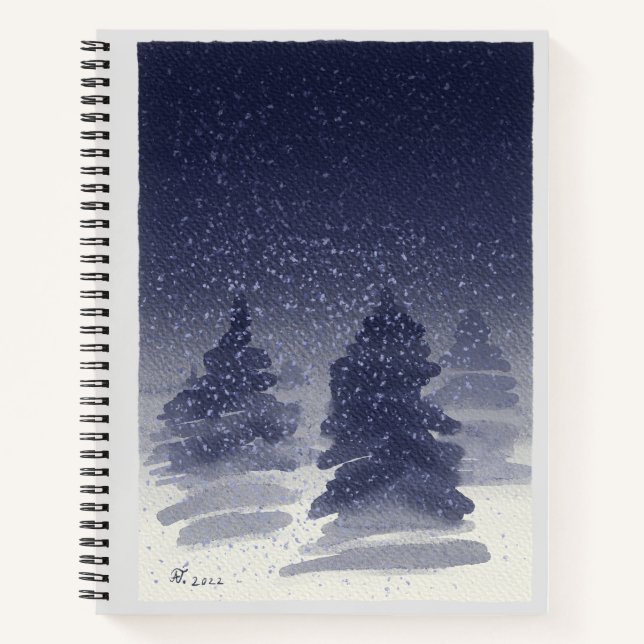 Carnet Vacances hiver Watercolor (Devant)
