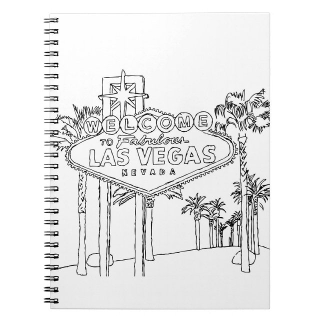 Carnet Vacances Las Vegas Dessin Vacances Art Voyage (Devant)