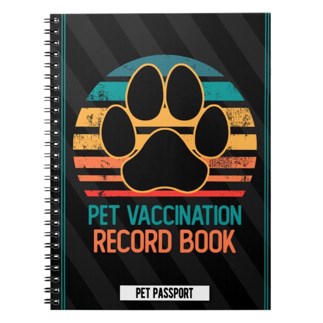 Carnet Vaccination des animaux de compagnie et des chiens (Devant)