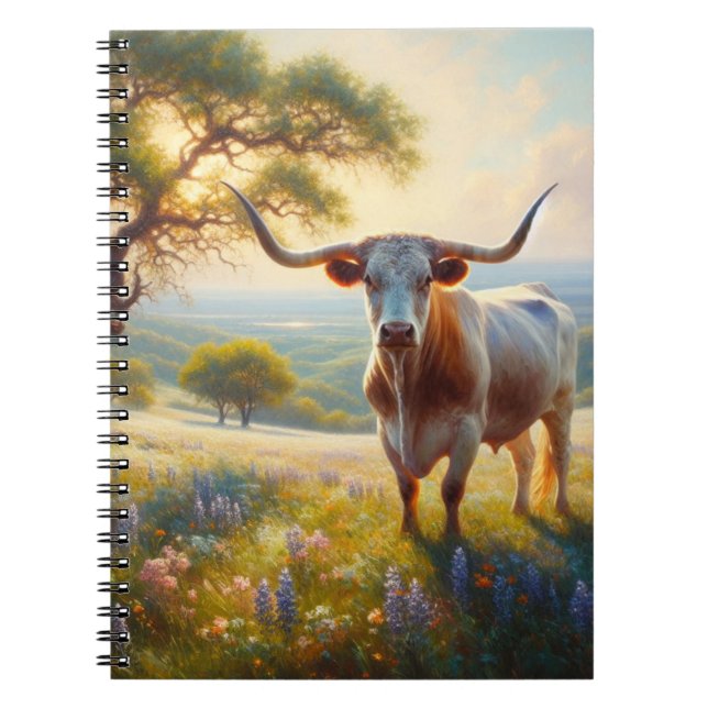 Carnet Vache à landes du printemps du Texas (Devant)