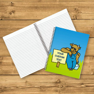 Carnet Vache avec pancarte