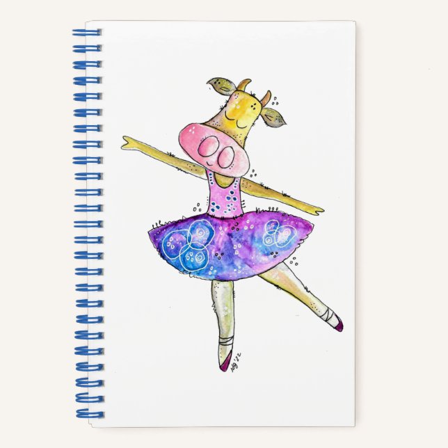 Carnet Vache blanche mignonne (Recto)