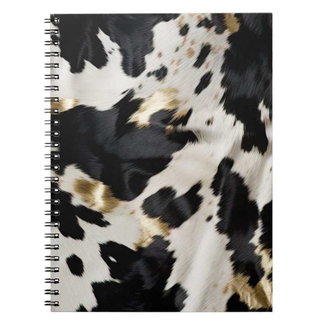 Carnet Vache blanche noire (Devant)