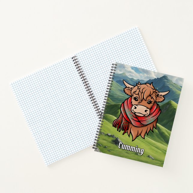 Carnet Vache de Highland avec écusson de tarte Cumul (Intérieur)
