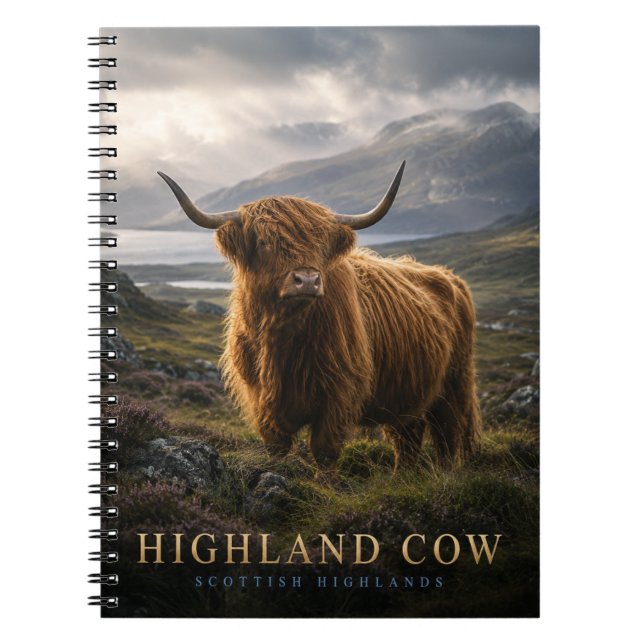 Carnet Vache des Highlands Highlands Écossais ANIMAUX (Devant)
