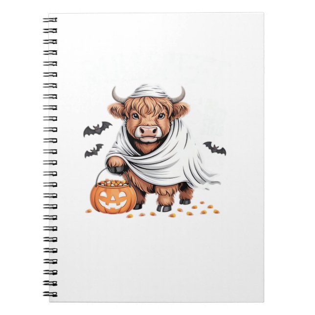 Carnet Vache Drôle Halloween Amoureux des animaux Éffraya (Devant)