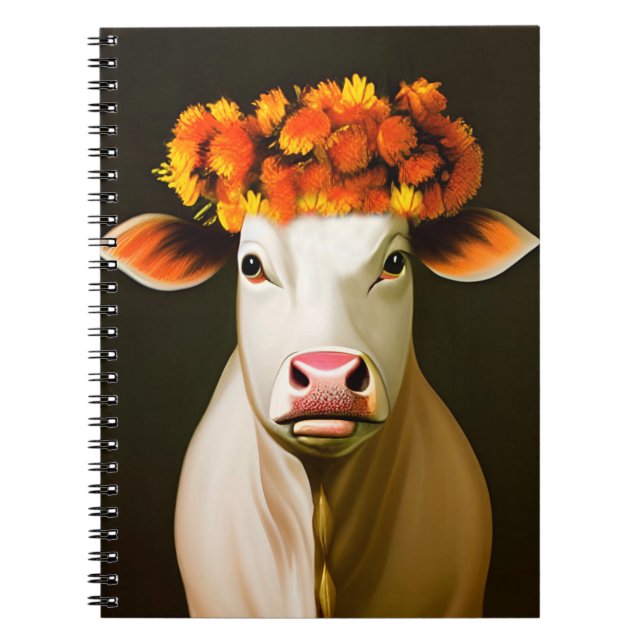Carnet Vache fleurie (Devant)