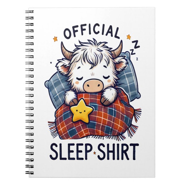 Carnet Vache Highland, sommeil officiel (Devant)
