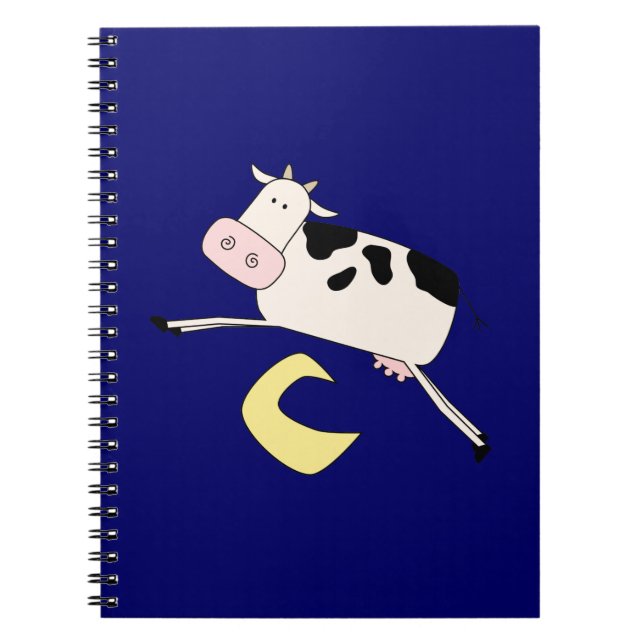 Carnet Vache Saute sur la lune (Devant)