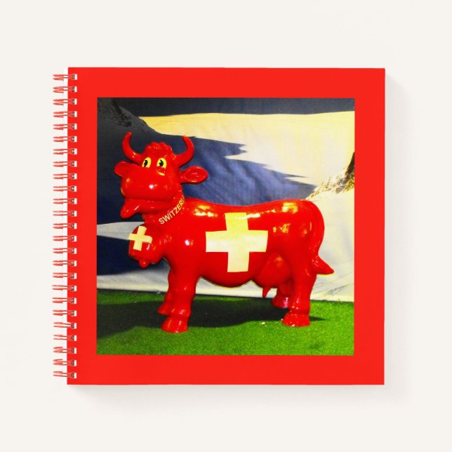 Carnet Vache suisse rouge (Devant)