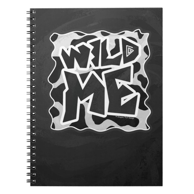 Carnet Vache Wild Me Noir et Blanc (Devant)