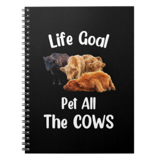 Carnet vaches objectif de vie animal toutes les vaches, v