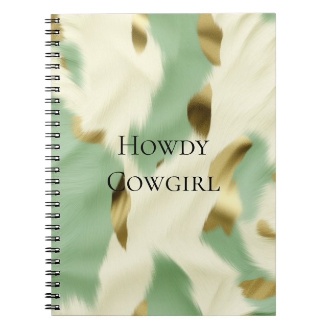 Carnet Vachette blanche verte à la menthe (Devant)