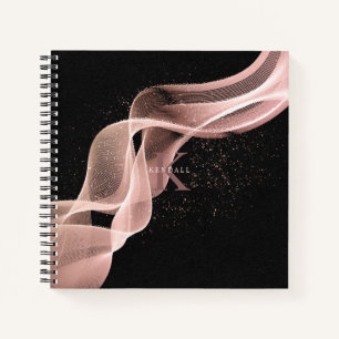 Carnet Vague légère et Stardust Monogramme Rose Gold ID78
