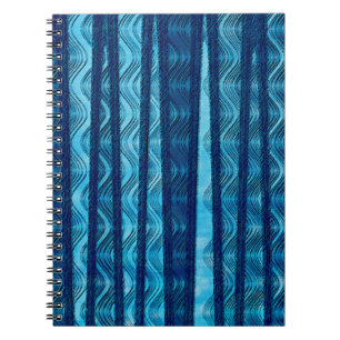 Carnet Vague Rétro Bleu Motif Unique Frais