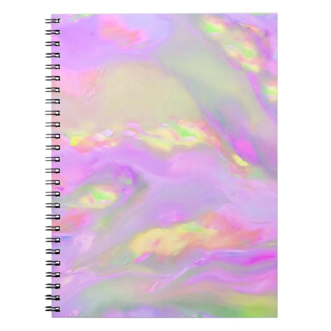 Carnet Vagues abstraites colorées tendance jolies (Devant)