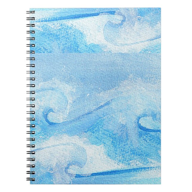 Carnet Vagues Bleues Bébé (Devant)