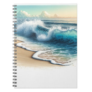 Carnet Vagues de l'océan déferlantes Plage côtière rustiq