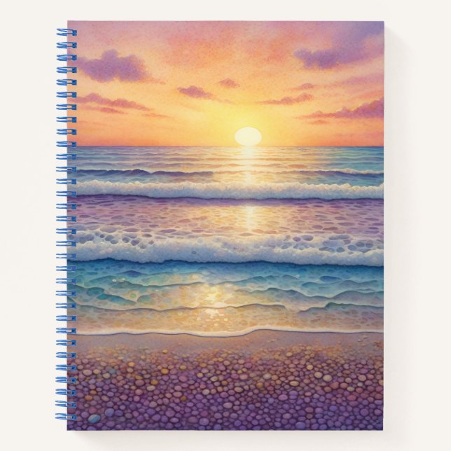 Carnet Vagues de plage et art de rivage (Devant)