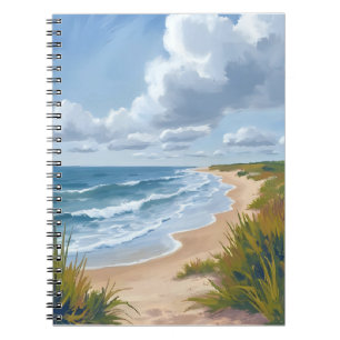 Carnet Vagues océaniques   Peinture côtière de plage