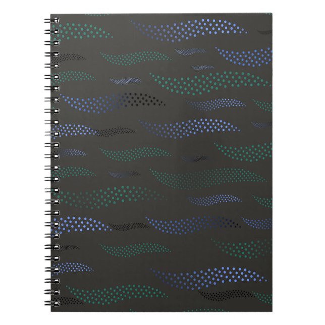 Carnet Vagues Tigre (motif stylisé) 7 (Devant)