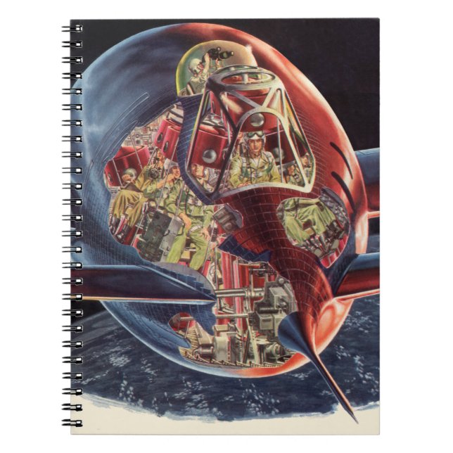 Carnet Vaisseau spatial de fusée d'astronaute de science- (Devant)